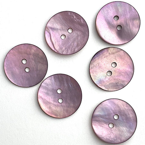 Re-Stocked Purple Velvet Matte Agoya Shell 3/4" 2-Hole Button 21mm, Pack of 5 for $7.25. # 1221