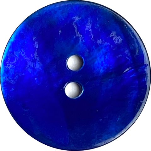 Running Low, 7/8" Cobalt Blue Pearl Shell 2-hole Button, Per Button  #387-D
