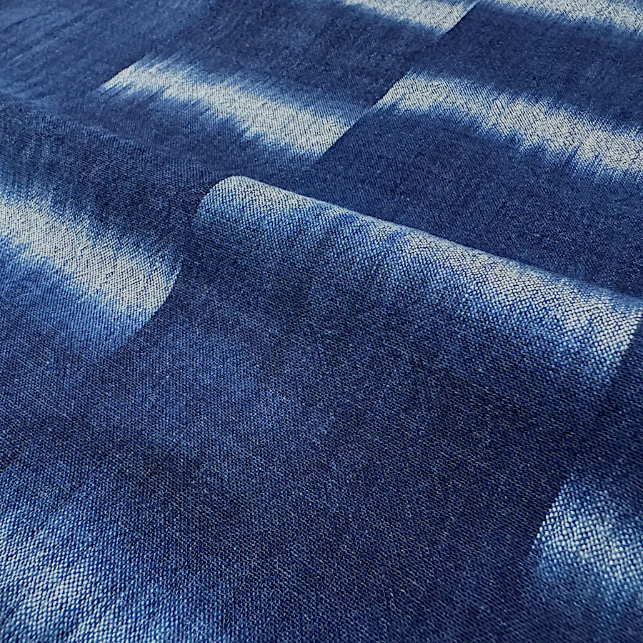 Indigo Kasuri Crepe Cotton Ikat from Japan 40