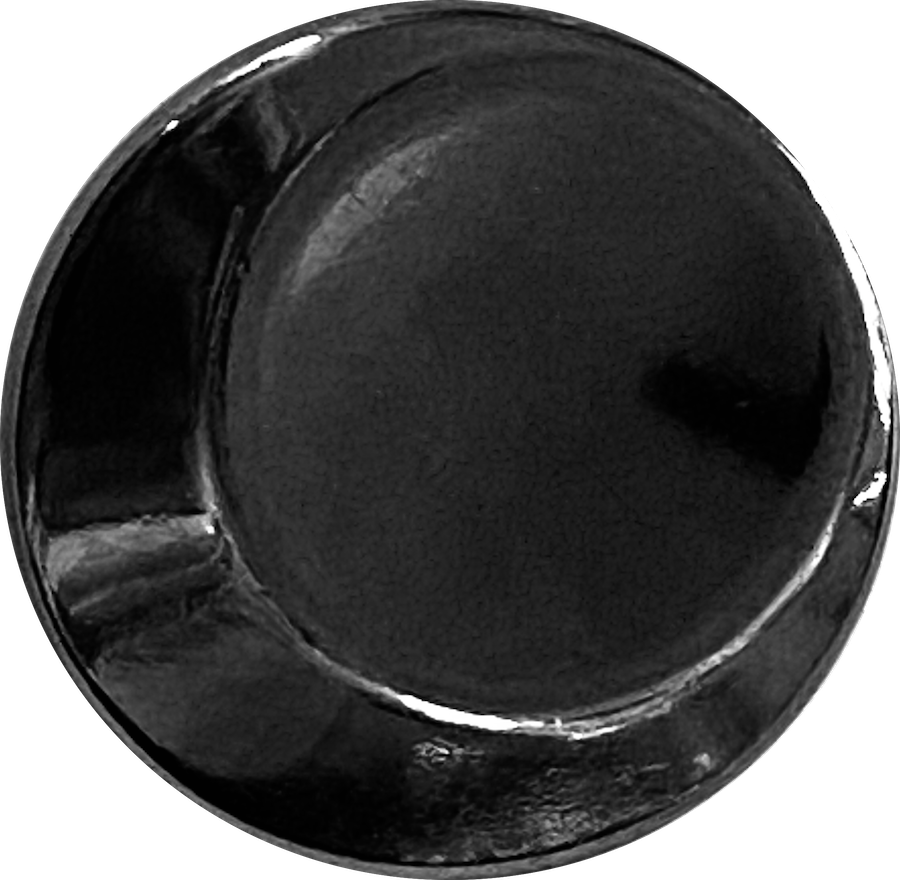Lunar Graphite, Near-Black Mirror Crescent Button 7/8