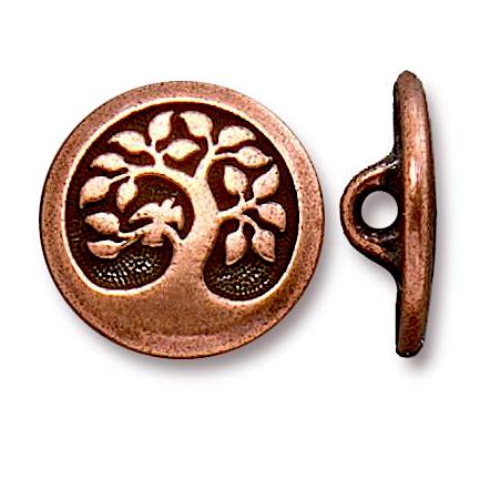 Bird in Tree Copper/Black Button 5/8" #6577-18