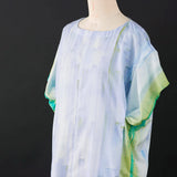 Running Low, Light Blue, Cotton/Silk Blend, "Touch a Cord" Naomi Ito/Nani Iro Japan, 47" Wide By the Yard #391 B
