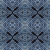 LAST YARD Shibori X-Pleat Indigo' Art Cotton Print by Kim Eichler-Messmer, 44" Wide # 1450