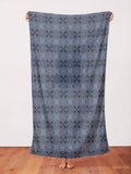 LAST YARD Shibori X-Pleat Indigo' Art Cotton Print by Kim Eichler-Messmer, 44" Wide # 1450