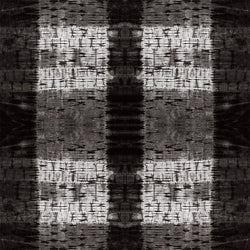 'Pleat Plaid Shibori Black' Art Cotton Print by Kim Eichler-Messmer, 44" Wide, By the Yard # 1452