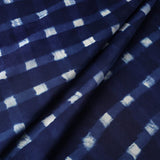 RUNNING LOW Blue/White Shibori Squares Silk/Cotton from India By the Yard # TK-53