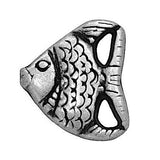 Tiny Angel Fish 3/8" Silver Shank Back, Metal Angelfish Button 11mm #FJ-21