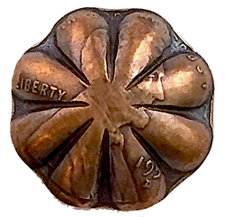 Copper Genuine Penny Southwest Button, Shank Back  3/4" # WN-C1-R
