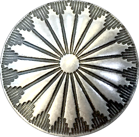 STERLING Mesa Sunflower Concho Tiny 1/2" SCREW-BACK,  #SW-343