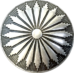 Re-Stocked Mesa Sunflower Tiny 1/2" Concho Button 13mm with Larger Shank Back, #SW-323