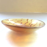 Squiggles 1-7/8" Large Scoop Horn Semi-Clear Two Hole Button, Natural Tan Sleek Smooth Translucent
