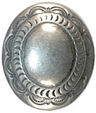 Sterling Silver Bolo Concho, 1-1/2" Sky Pond Oval, 2-Piece Component, SW-273-QB-115