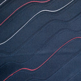 Blue-Black Waves Vintage Kimono Silk from Japan. 6.5" x 50" Piece.  #4354