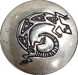 Vintage Sterling Silver Southwest Button Cover, 3/4", Lizard # MV-64