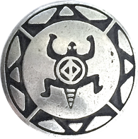 Running Low, Pewter Southwest Turtle Button 7/8"   #DN-231