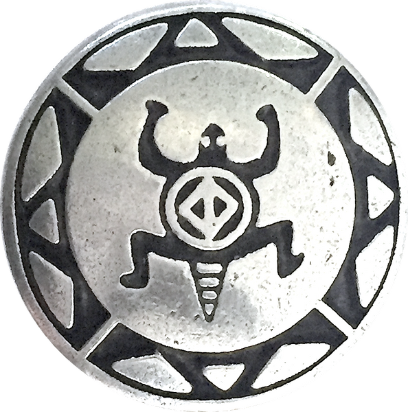 Running Low, Pewter Southwest Turtle Button 7/8"   #DN-231