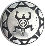 SALE, Pewter Southwest Turtle Button 7/8"   #DN-231