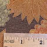 Autumn Large Flowers / Tiny Dots Print, Vintage Kimono Silk Chirimen Crepe from Japan By the Yard # 539