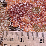 Autumn Large Flowers / Tiny Dots Print, Vintage Kimono Silk Chirimen Crepe from Japan By the Yard # 539