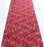 Dark Pink Plum Pinwheels Vintage Kimono Silk Piece from Japan 14" x 60"   #5400