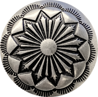 Re-Stocked, Colorado Blanket Flower 1.5" Silver Shank-Back Southwest Concho Style Button #SW-267