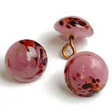 SALE, Pack of 3, Muted Purple Vintage Artisan Glass Speckles from Japan, 3/8" #GL-380