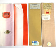 Four Mini Bolts of Vintage Kimono Lining Silk from Japan  4+Yards Each, Still Folded/Tied #235
