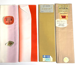 Four Mini Bolts of Vintage Kimono Lining Silk from Japan  4+Yards Each, Still Folded/Tied #235