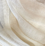 Running Low, Unbleached 100% Cotton Cheesecloth, Warm Off-White, 60" Wide Sheer Loose-Weave By the Yard #DT-01