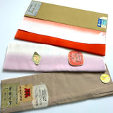 Four Mini Bolts of Vintage Kimono Lining Silk from Japan  4+Yards Each, Still Folded/Tied #235