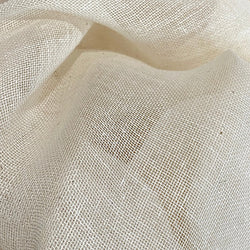 Running Low, Unbleached 100% Cotton Cheesecloth, Warm Off-White, 60" Wide Sheer Loose-Weave By the Yard #DT-01