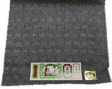 Charcoal Handloom Ikat, Wavy Lines + Diamonds Kimono Silk from Japan By the Yard #236