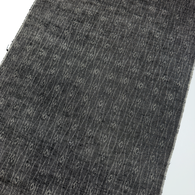 Charcoal Handloom Ikat, Wavy Lines + Diamonds Kimono Silk from Japan By the Yard #236
