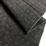 Charcoal Handloom Ikat, Wavy Lines + Diamonds Kimono Silk from Japan By the Yard #236