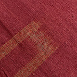 Ikat Windows Brick Red Rustic Slubby Ikat, Vintage Kimono Silk from Japan By the Yard,  #143