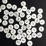 BULK DEAL, Tiny Off-White/Ecru River Shell 2-Hole Button, 11mm / 7/16", Pack of 450+   # LP-81
