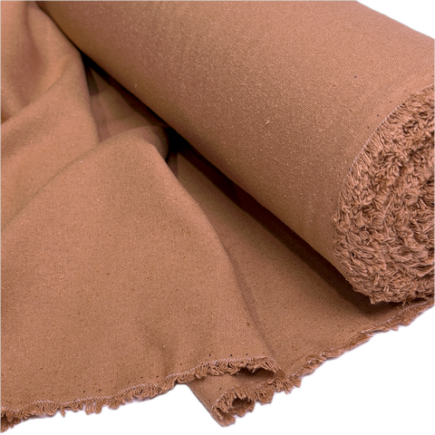 Cork Brown Raw Silk Noil 45" Wide By the Yard  #20522