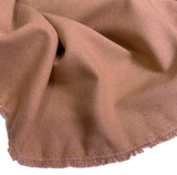 Cork Brown Raw Silk Noil 45" Wide By the Yard  #20522