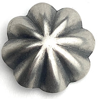 3/4" Repousse 8 Petals, Nickel Silver Shank Back Southwest Button 19mm  #SW-425