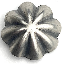 3/4" Repousse 8 Petals, Nickel Silver Shank Back Southwest Button 19mm  #SW-425