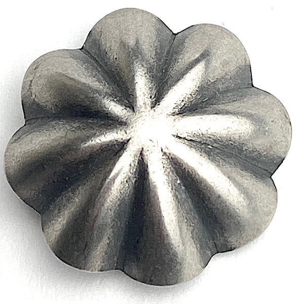 3/4" Repousse 8 Petals, Nickel Silver Shank Back Southwest Button 19mm  #SW-425