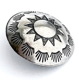 Rising Suns 5/8" Southwest Shank Back Nickel Silver Button #SW-426