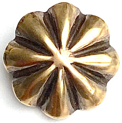 Repousse 8 Petals Southwest BRASS Concho 5/8" / 16mm SCREW back  # SW-329