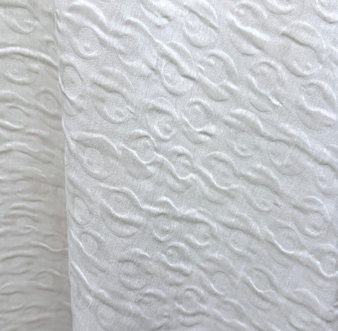Moonclouds Textured 55%Silk/45% Linen Mid-Lightweight White 45" Wide By the Yard  #16K000