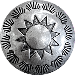 Rising Suns 5/8" Southwest Shank Back Nickel Silver Button #SW-426
