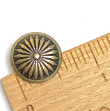 Mesa Sunflower Brass/Black Concho Button 5/8", #SW-214