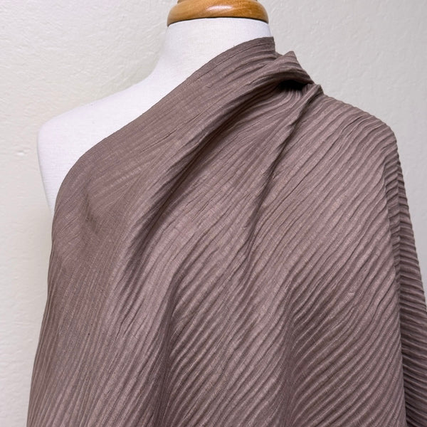 Rivers Textured 55%Silk/45% Linen Mid-Lightweight Taupey Brown 45" Wide By the Yard  #16A