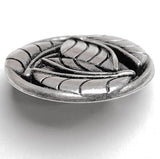 SALE Lush Leaves 15/16" Silver Shank Back Metal Button 24mm #FJ-22