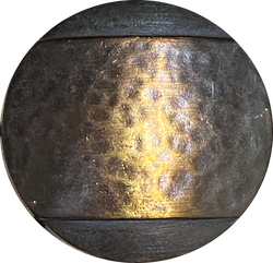 SALE, Hammered "Old" Brass Metal Button 15/16" / 24mm Shank Back, from JHB Germany # FJ-83