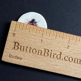 SALE, Ladybug Porcelain Button 1-1/8" 2-hole, Handmade